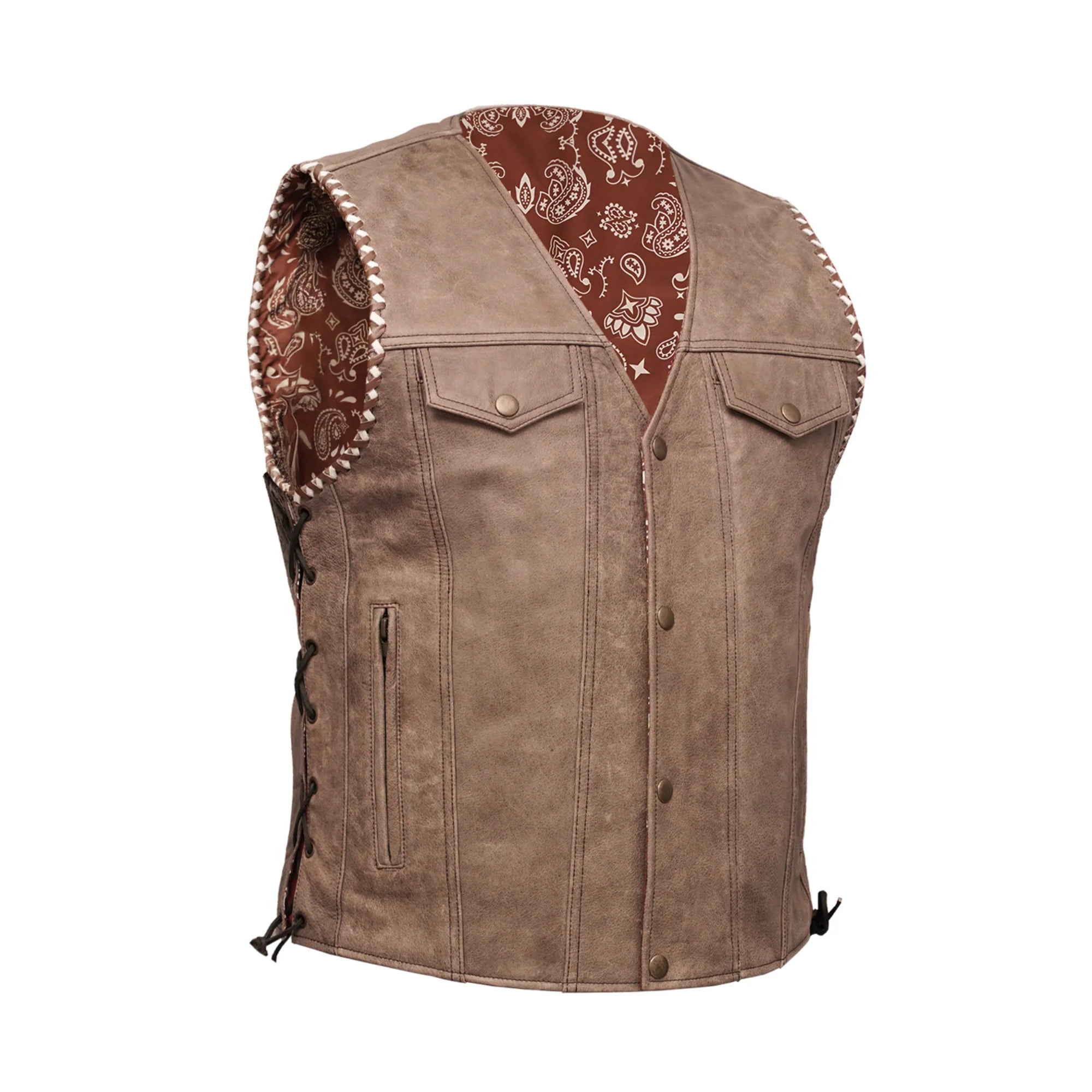 Badlands - Men's Motorcycle Leather Vest