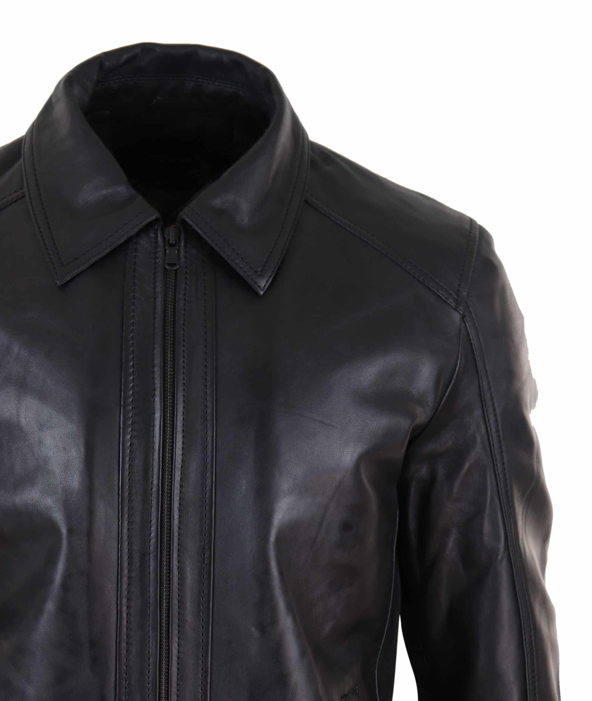 Black Nova Soft Pulse leather Jacket 3 