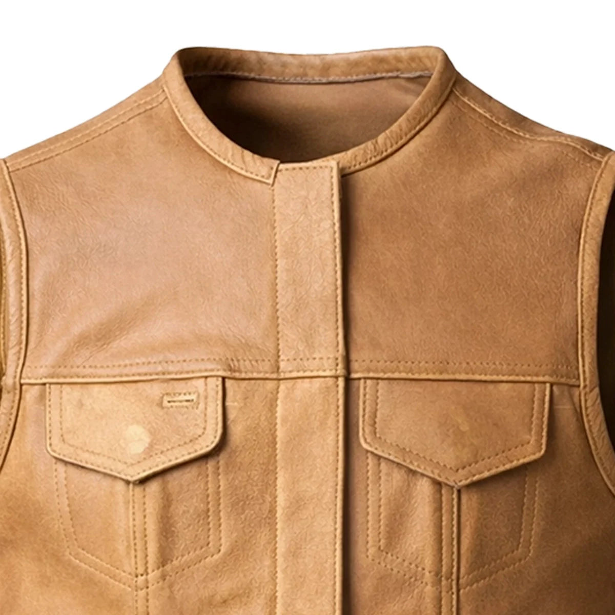 Shield Maiden - Women's Leather Motorcycle Vest (Brown)