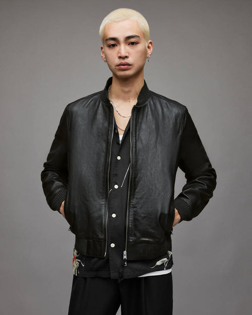 Cahill Leather Bomber Jacket