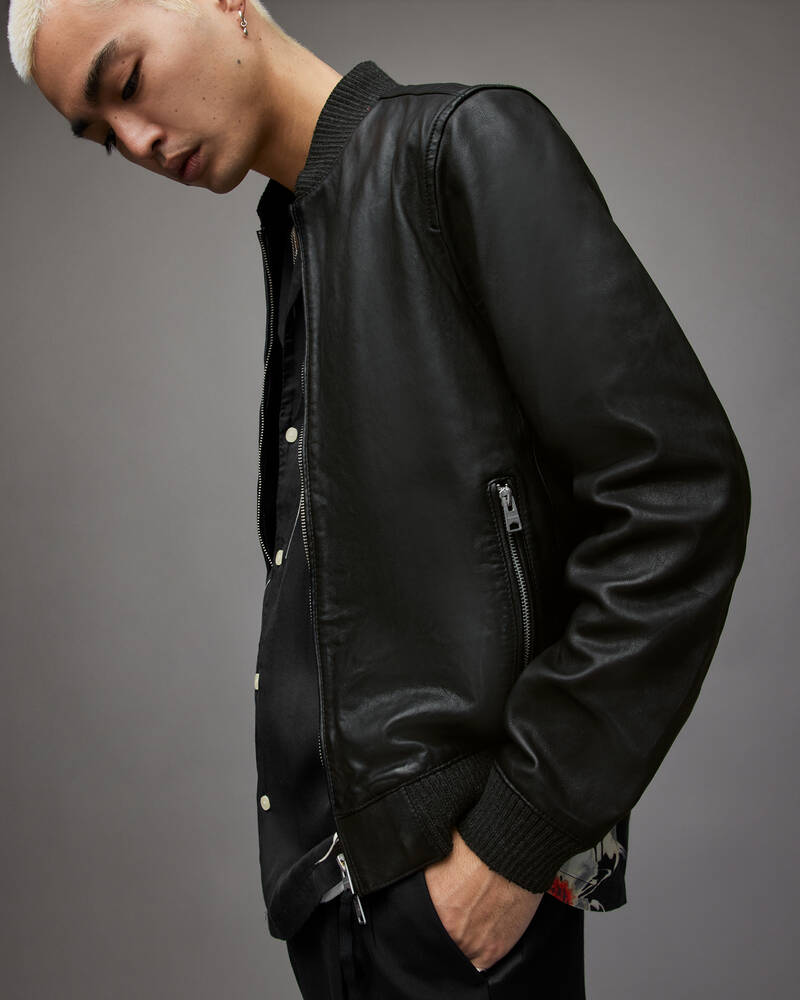 Cahill Leather Bomber Jacket