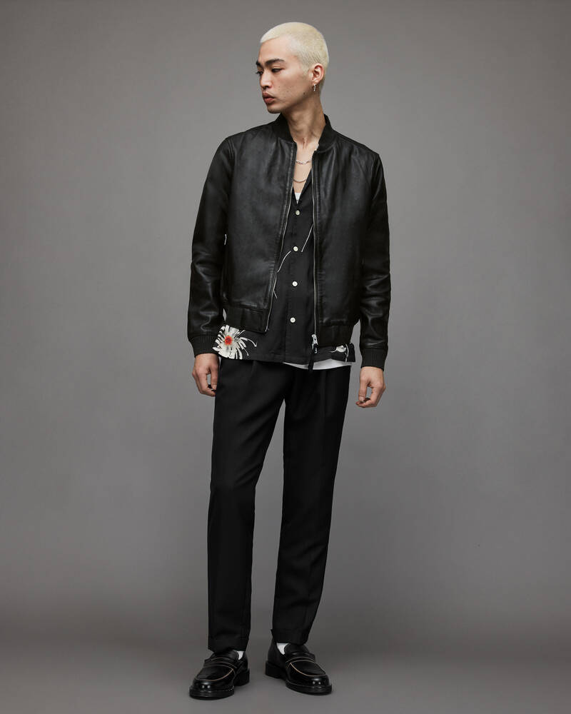 Cahill Leather Bomber Jacket