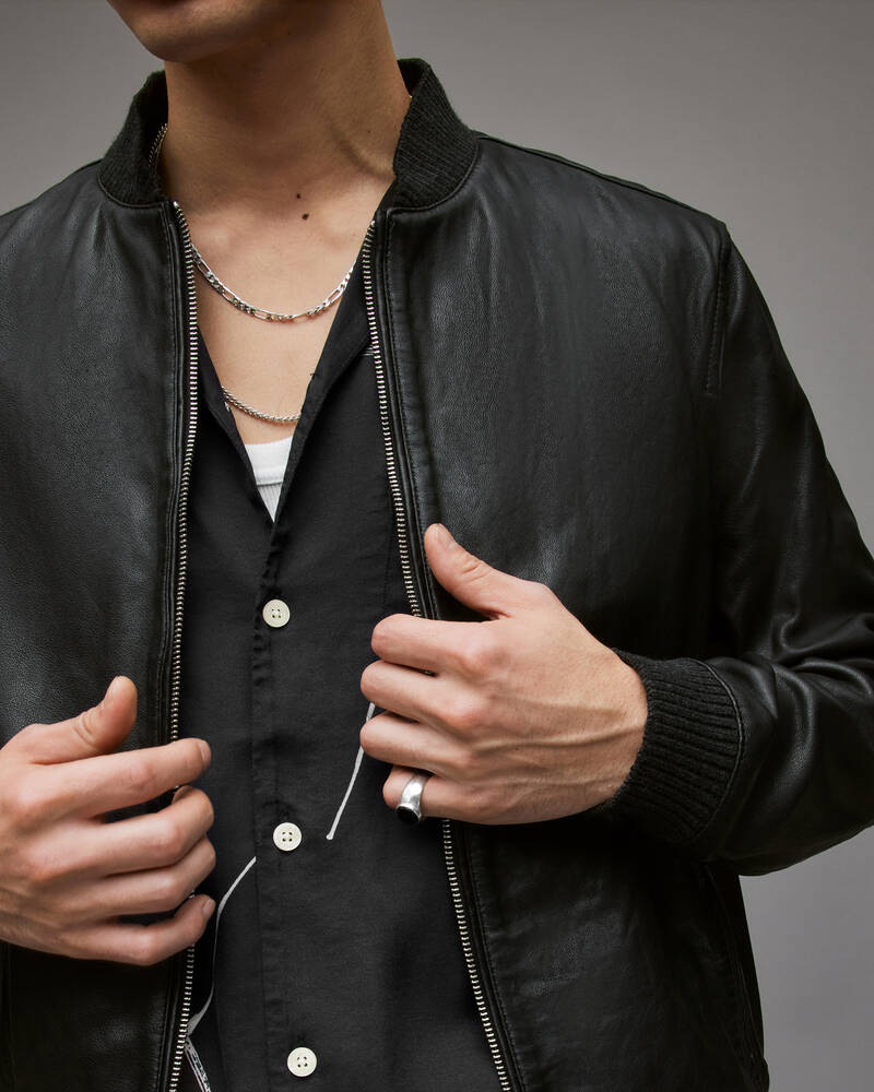 Cahill Leather Bomber Jacket