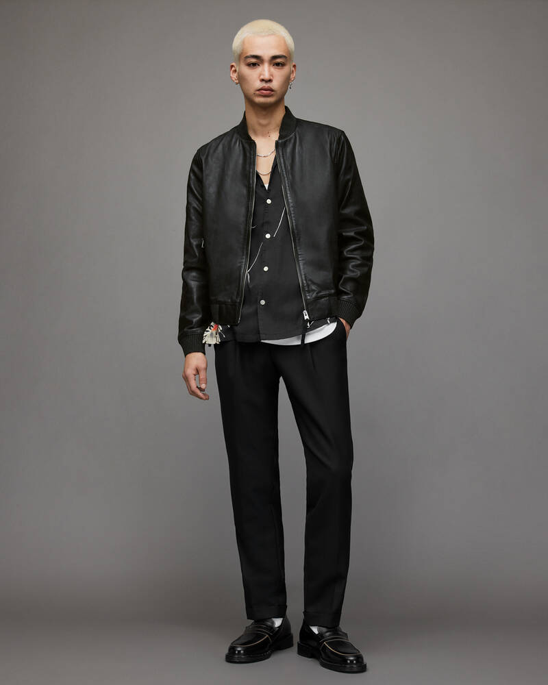 Cahill Leather Bomber Jacket