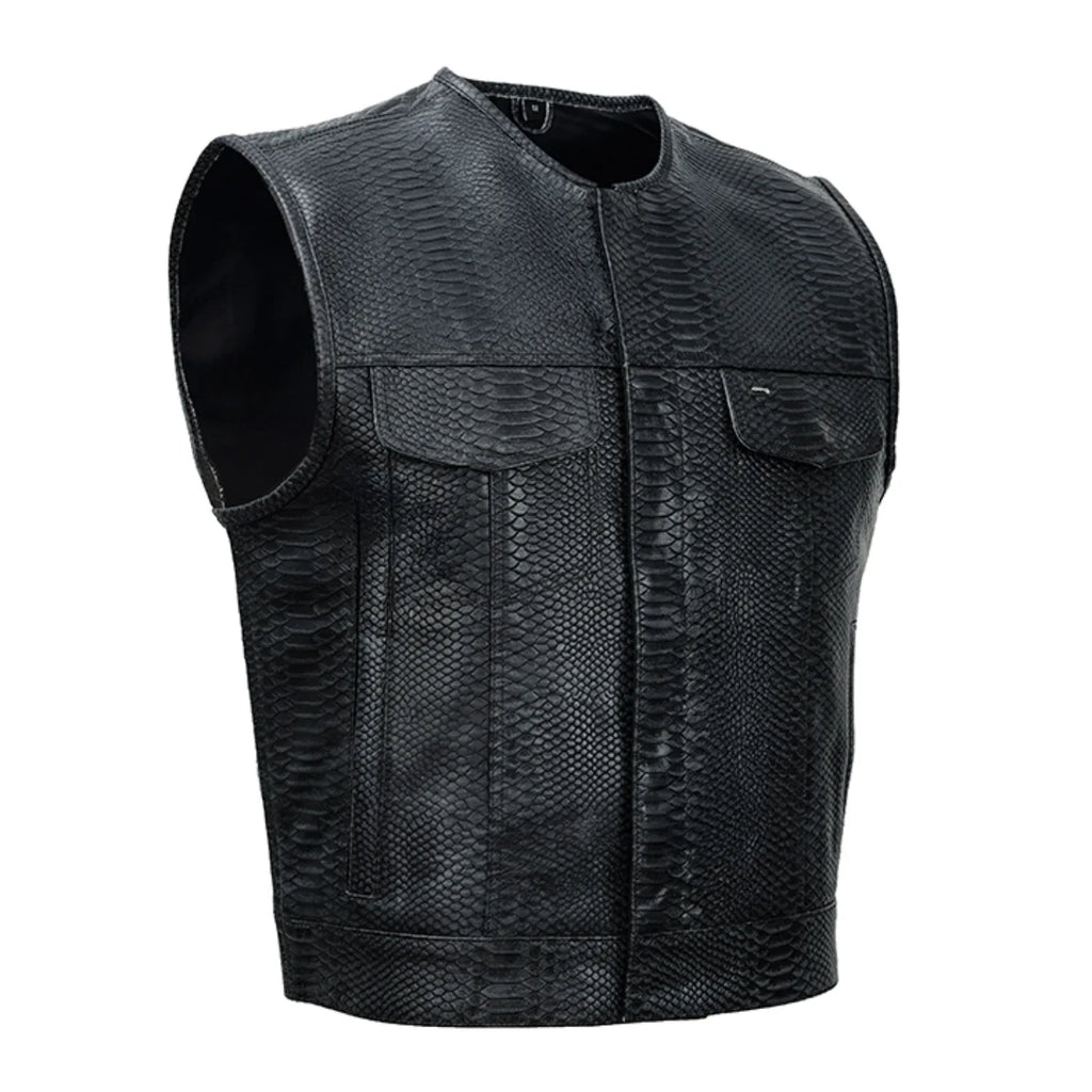 Croc Commander™ Men's Lowcut Motorcycle Leather Vest