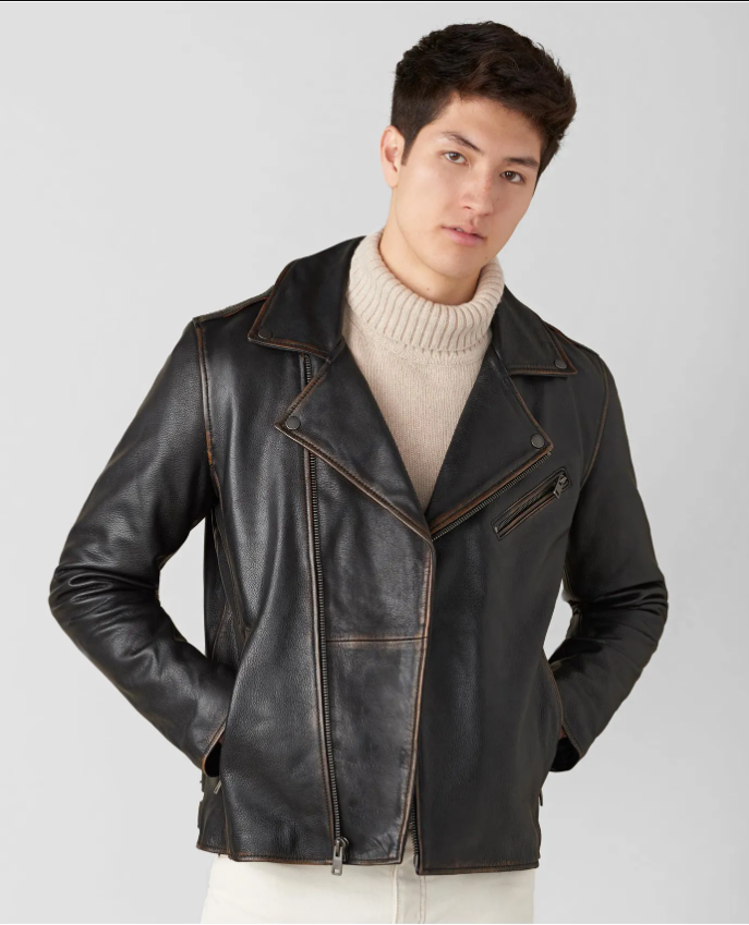 Davis Moto Cow Rub Off Jacket