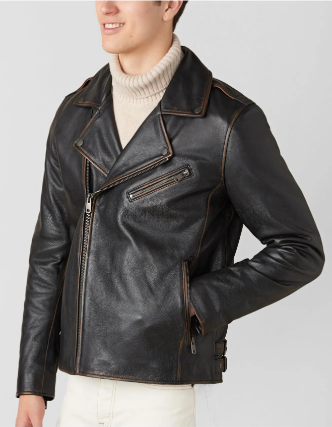 Davis Moto Cow Rub Off Jacket