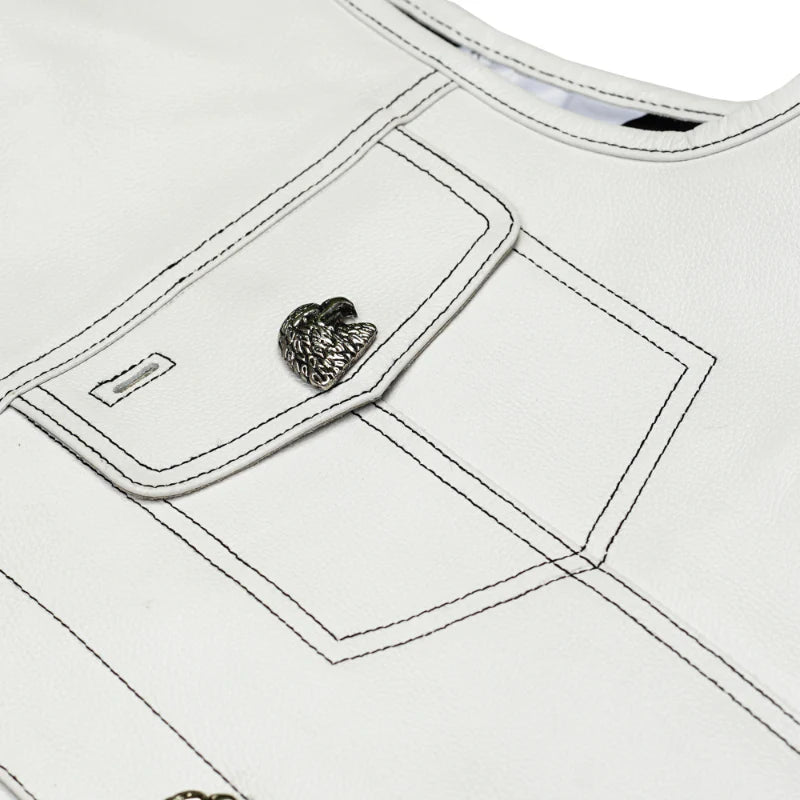 Eagle Shell™ Lowcut Men’s Motorcycle Leather Vest