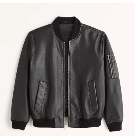 Genuine Leather Bomber Jacket