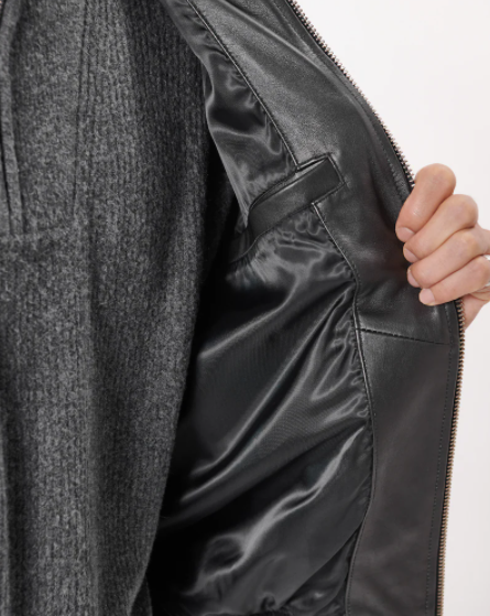 Genuine Leather Bomber Jacket
