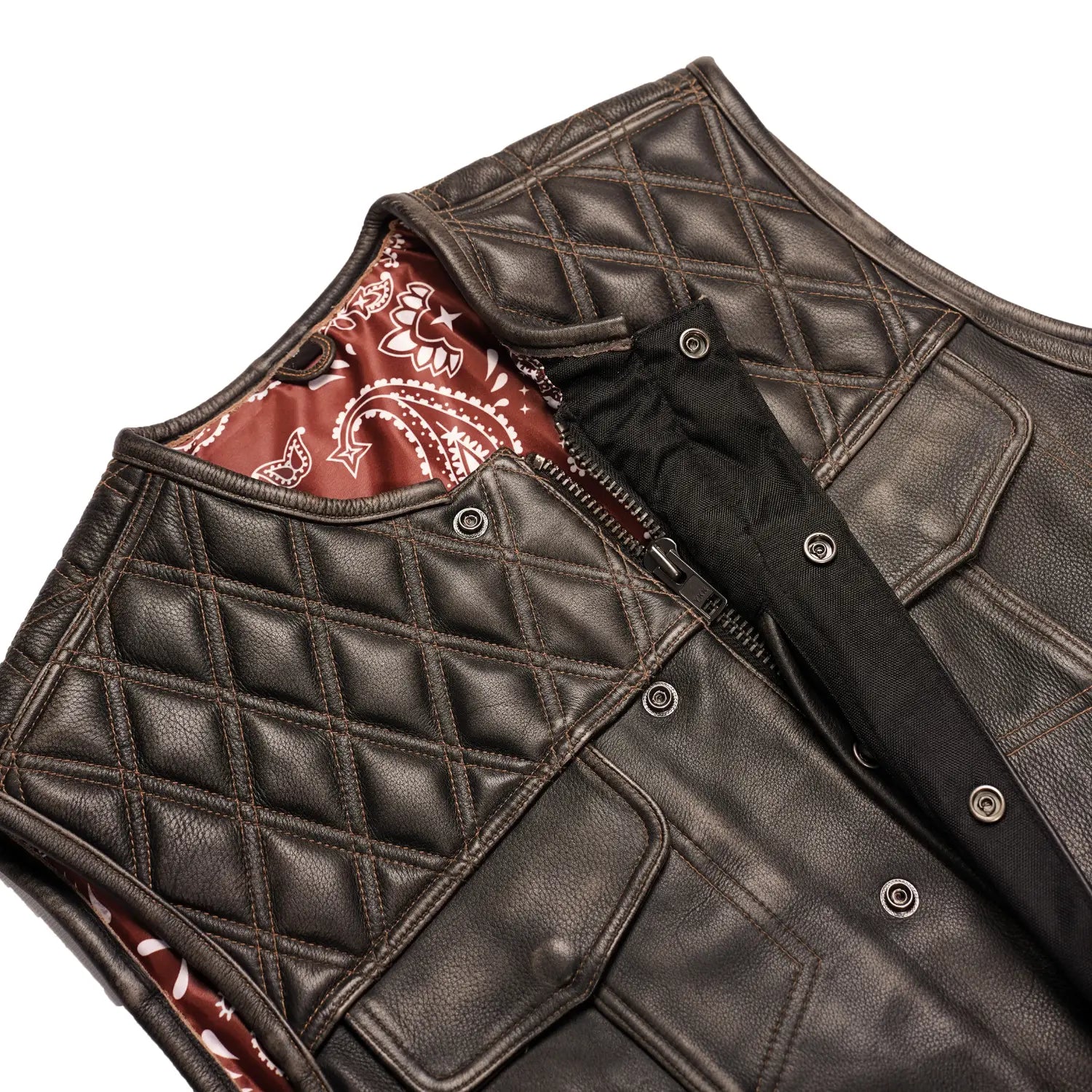 Harley Knight™ Lowcut Men's motorcycle Leather Vest