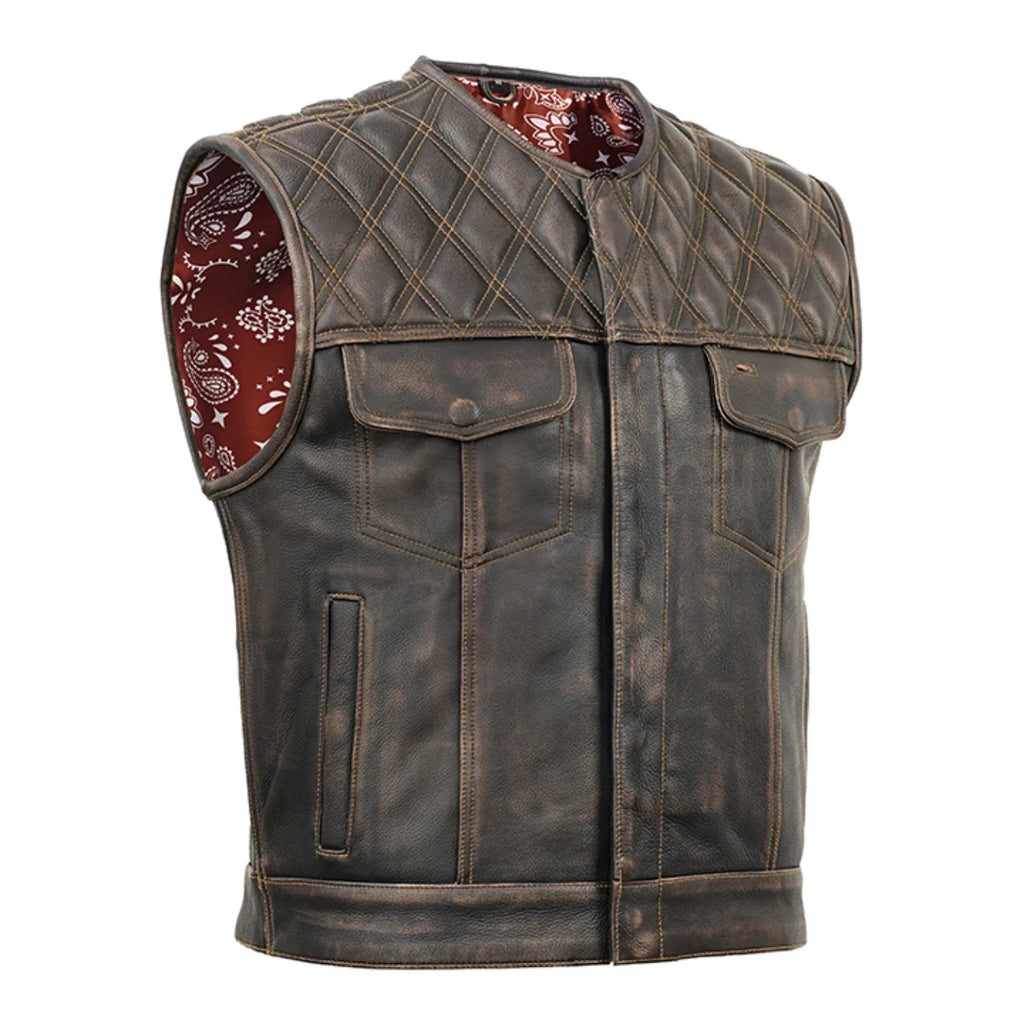 Harley Knight™ Lowcut Men's motorcycle Leather Vest