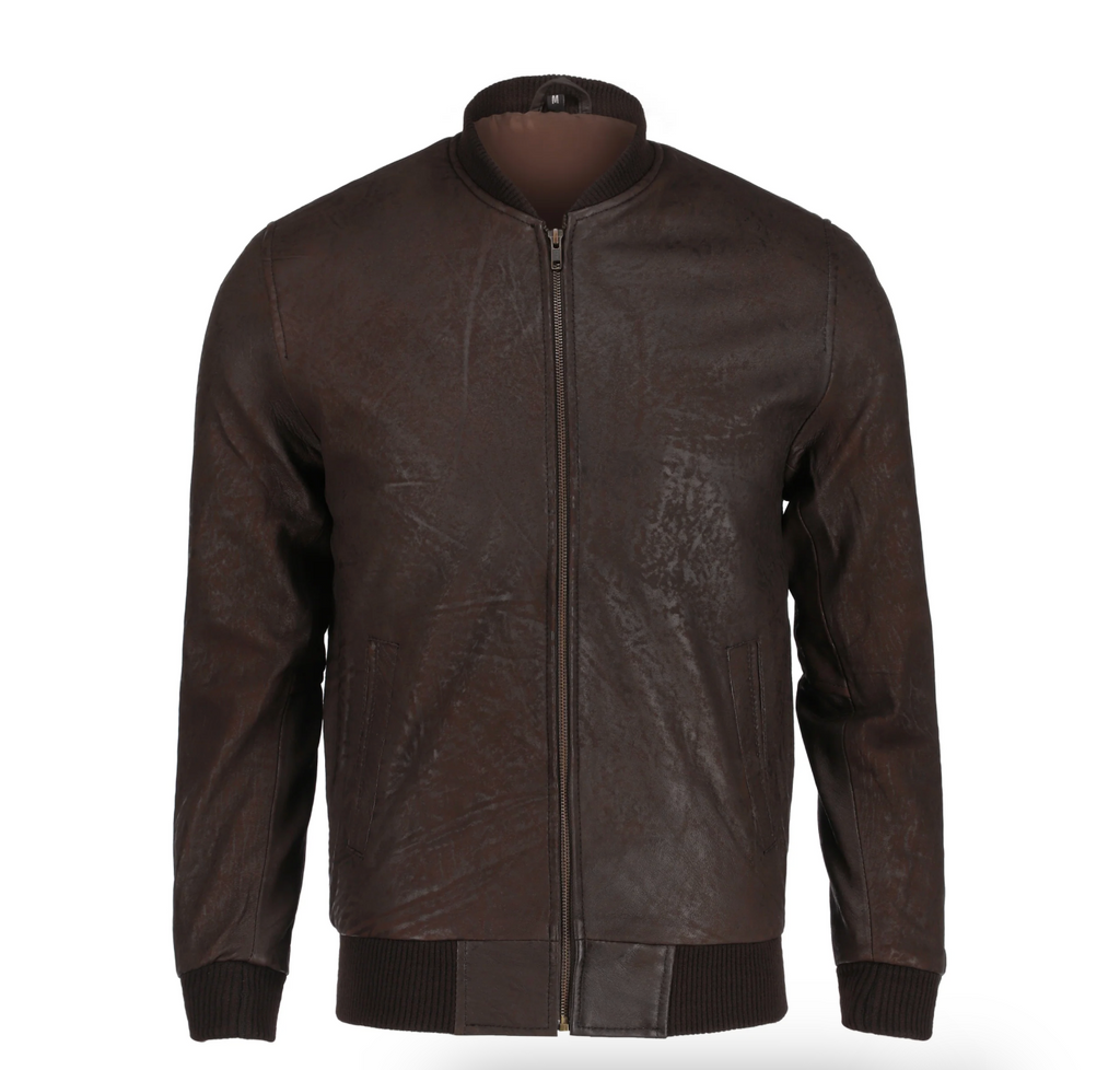 Snuff Style Real Bomber Leather Jacket – Brown | Leather Lex