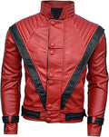 Mj Thriller Jacket Men's Mj Thriller Red Leather Jacket