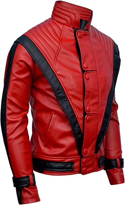 Mj Thriller Jacket Men's Mj Thriller Red Leather Jacket