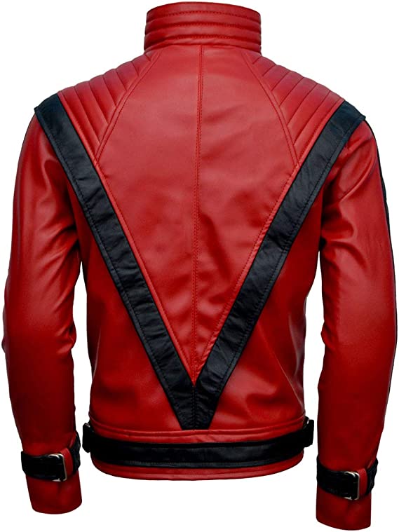 Mj Thriller Jacket Men's Mj Thriller Red Leather Jacket