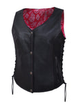Liberty Cut - Women's Premium Leather Motorcycle Vest