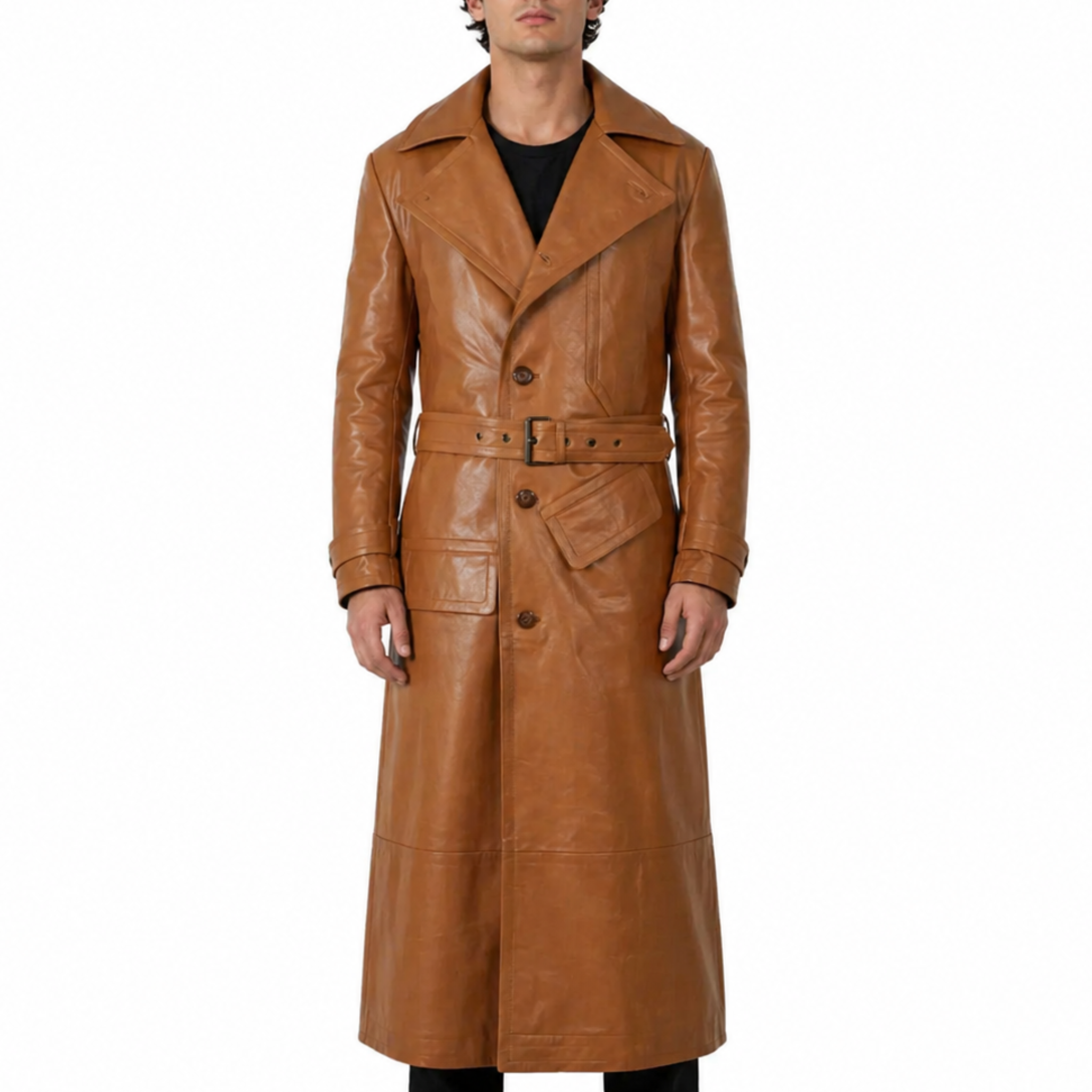 World War 1 R.F.C. Leather Flying Long Coat