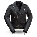 Rockstar - Women's Motorcycle Leather Jacket Women's Leather Jacket Jackets Black XS