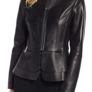 Shadow Peplum Elite Leather Jacket