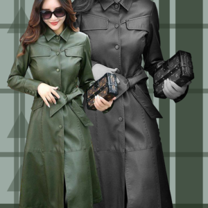 Velvet Noir Full Length Leather Dress