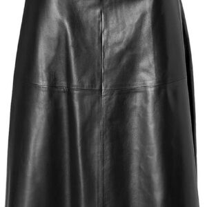 Aurora Holographic Leather Midi Skirt