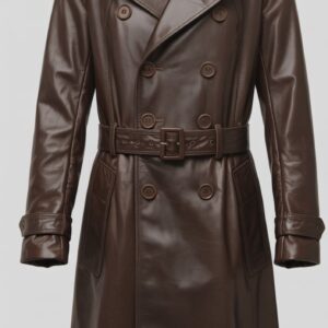 Obsidian Storm Premium Leather Long Coat