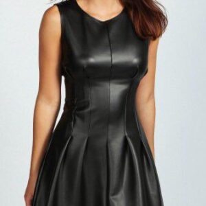 Vogue Night Leather Long Dress