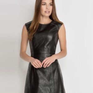 Women’s Long Leather Dress Premium Quality