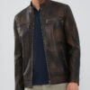 Driftmoor Vintage Brown Leather Jacket
