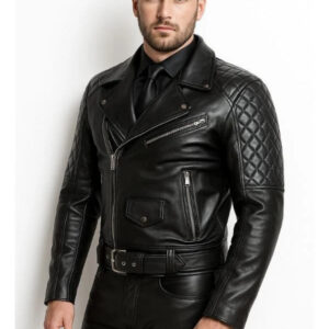 Nightforge Quilted Black Biker Jacket