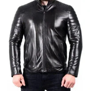 Black Quilted Sleeve Jacket