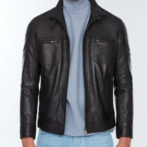 Twin Pocket Leather Jacket