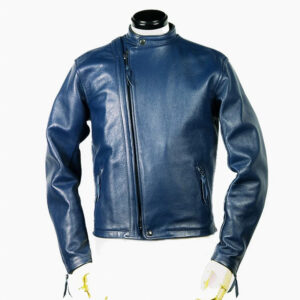 Blue Vortex Asymmetrical Rider Jacket